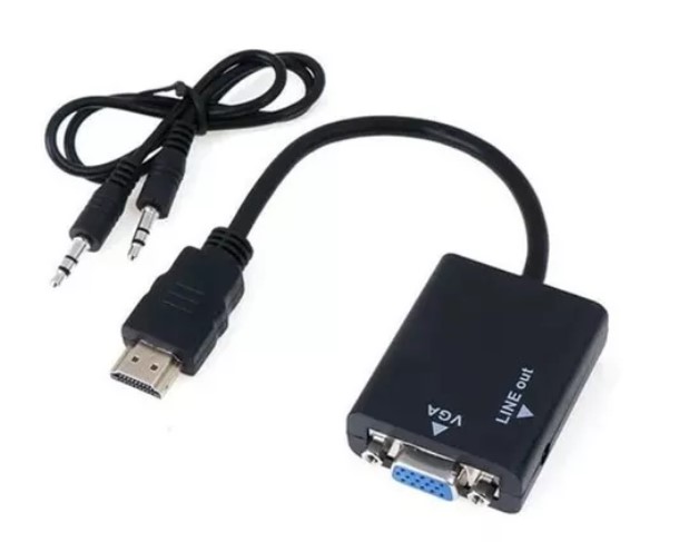 Adaptador Convertidor De Hdmi A Vga Con Audio BLANCO